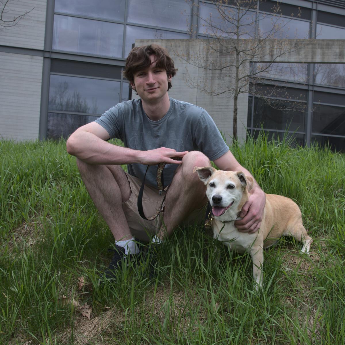 a picture of Paul Lapey and his nice dog Tommy